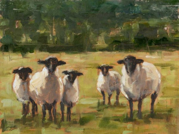 Main Product Photo of Sheep Family I Painting by Ethan Harper