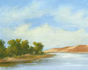 Small Summer Horizons II Oil Painting by Ethan Harper - Contemporary