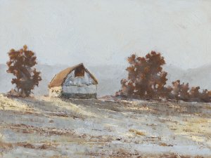 Snow Covered Hillside I Oil painting by Ethan Harper