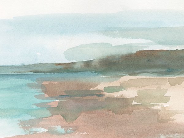 Main Product Photo of Soft Shore Horizon II Painting by Ethan Harper