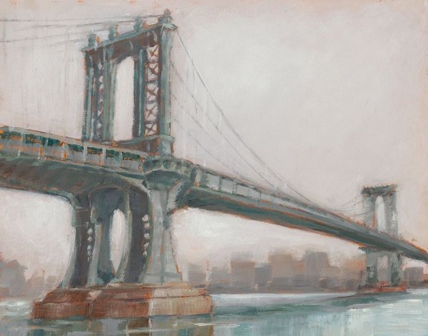 Main Product Photo of Spanning the East River II Painting by Ethan Harper