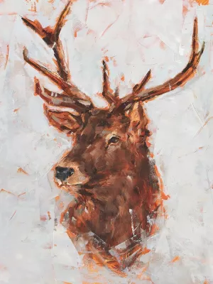 Stag Study I Oil Painting by Ethan Harper - Contemporary