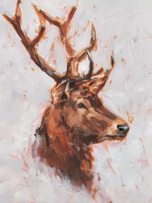 Stag Study II Oil Painting by Ethan Harper - Contemporary