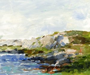 Summer Cove II Oil Painting by Ethan Harper - Contemporary