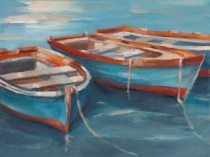 Tethered Row Boats II by Ethan Harper Oil Painting