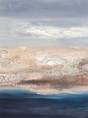 Tidal Seafoam Horizon I Oil Painting by Ethan Harper - Contemporary