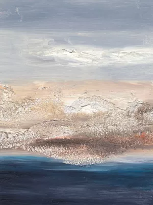 Tidal Seafoam Horizon I Oil Painting by Ethan Harper - Contemporary