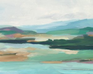 Tranquil Colored Coast I by Ethan Harper Oil Painting