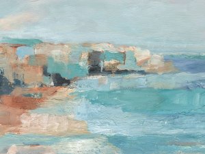Turquoise Cliff Wall I by Ethan Harper Oil Painting