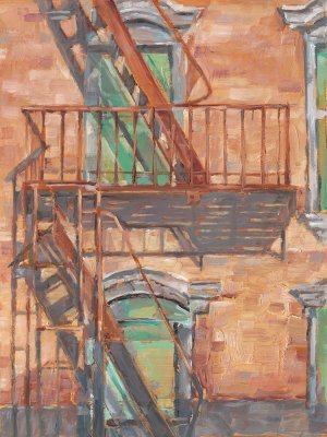 Urban Facade II by Ethan Harper Oil Painting
