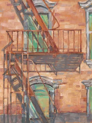 Urban Facade II Oil Painting by Ethan Harper - Bestsellers