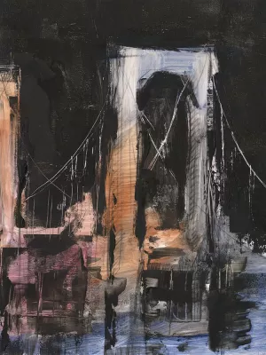 Urban Illumination I Oil Painting by Ethan Harper - Contemporary