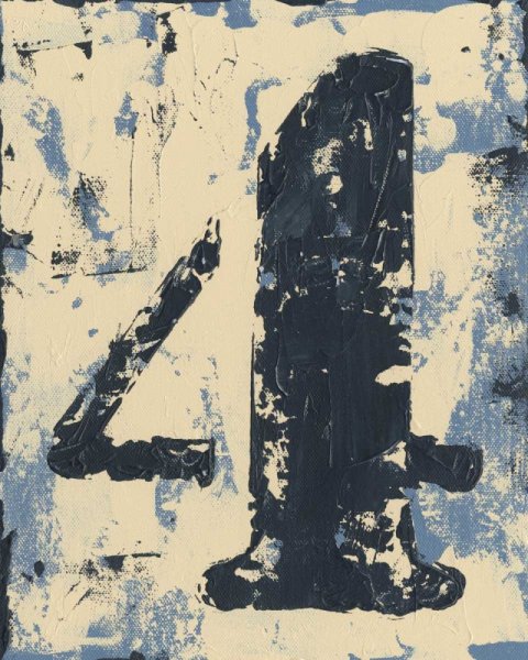 Vintage Numbers IV by Ethan Harper - Hand-Painted Oil Painting Reproduction