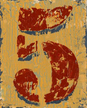 Vintage Numbers V by Ethan Harper Oil Painting