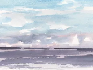 Violet Sea Horizon I by Ethan Harper Oil Painting