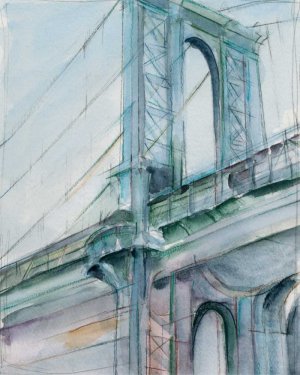 Watercolor Bridge Study I by Ethan Harper Oil Painting