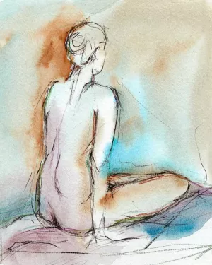 Watercolor Gesture Study I by Ethan Harper Oil Painting