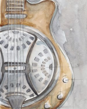 Watercolor Instrument Study III by Ethan Harper Oil Painting