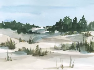 Watercolor Sand Dunes II Oil painting by Ethan Harper