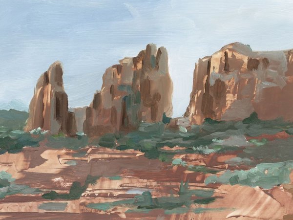 Western Rock Formation II by Ethan Harper - Hand-Painted Oil Painting Reproduction