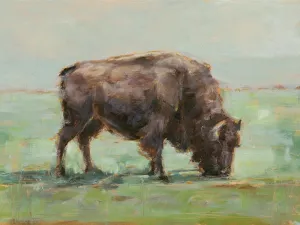 Where the Buffalo Roam I Oil Painting by Ethan Harper - Contemporary