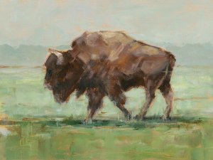 Where the Buffalo Roam II by Ethan Harper Oil Painting