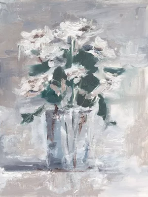 White Impasto Arrangement II by Ethan Harper Oil Painting