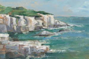 White Sea Cliffs I by Ethan Harper Oil Painting