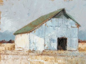 Whitewashed Barn I Oil Painting by Ethan Harper - Contemporary