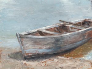 Whitewashed Boat II by Ethan Harper Oil Painting