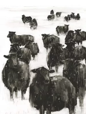 Winter Coat I Oil Painting by Ethan Harper - Contemporary