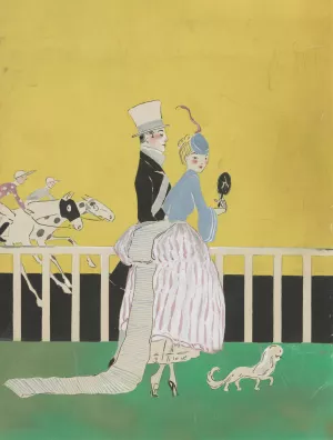 Couple at the races Oil painting by Ethel Plummer