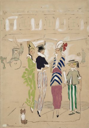 Vanity fair on the avenue by Ethel Plummer Oil Painting