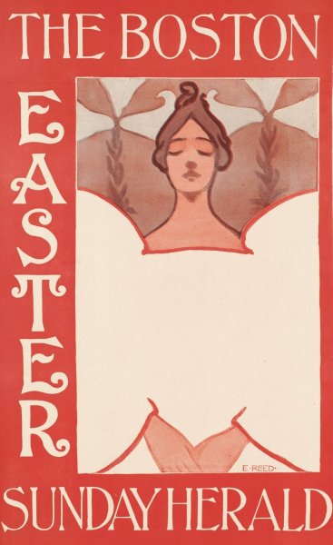 The Boston Sunday herald, Easter  by Ethel Reed - Hand-Painted Oil Painting Reproduction