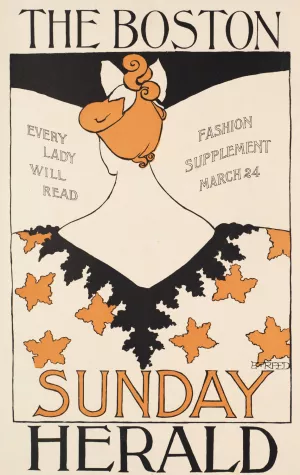 The Boston Sunday herald, every lady will read, fashion supplement, March 24 Oil painting by Ethel Reed