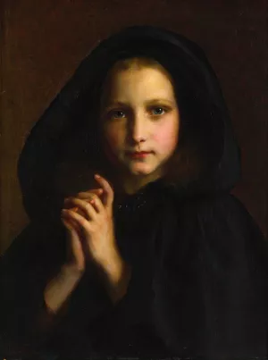 Femme Dans Un Manteau by Etienne Adolphe Piot Oil Painting