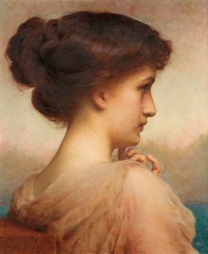 Sappho by Etienne Adolphe Piot Oil Painting