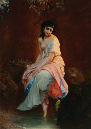 The Bather by Etienne Adolphe Piot Oil Painting