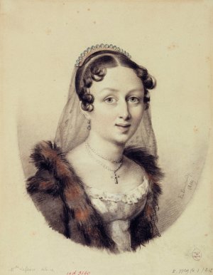 Portrait de Mademoiselle Lefevre, actrice by Etienne Bouchardy Oil Painting