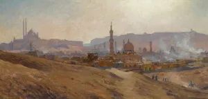 Le Caire, Brume, Poussiere Et Fumees Du Soir by Etienne Dinet Oil Painting