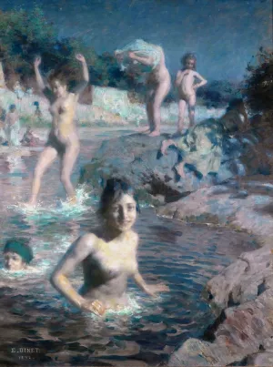Les baigneuses by Etienne Dinet Oil Painting