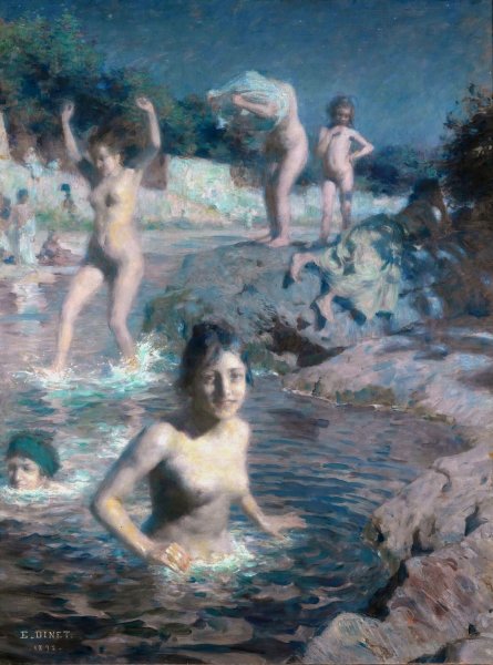 Main Product Photo of Les baigneuses  Painting by Etienne Dinet