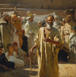 The snake charmer by Etienne Dinet Oil Painting