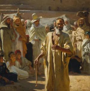 The snake charmer by Etienne Dinet Oil Painting