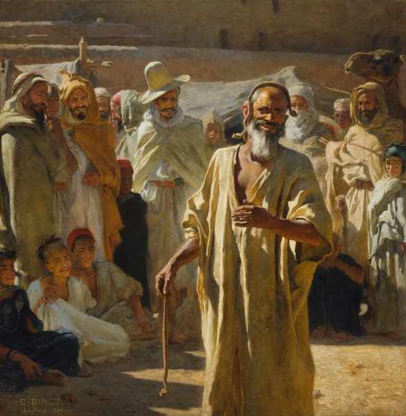 Main Product Photo of The snake charmer  Painting by Etienne Dinet