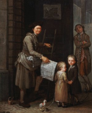 Le Colleur d'affiche by Etienne Jeaurat Oil Painting