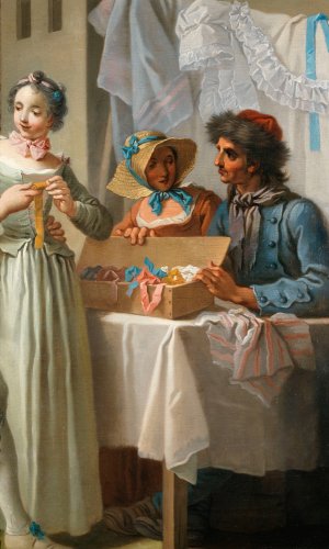 Le marchand de rubans by Etienne Jeaurat Oil Painting