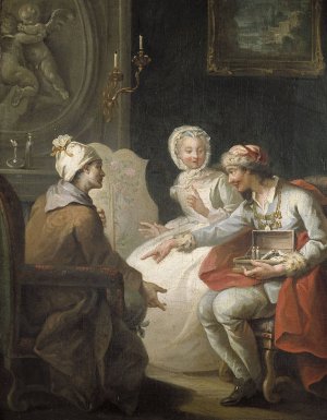 Le Marchand d'orvietan ou l'operateur Barri by Etienne Jeaurat Oil Painting