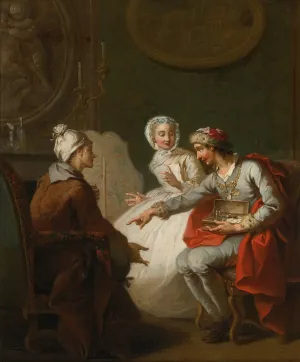 The Doctor's Visit Oil painting by Etienne Jeaurat