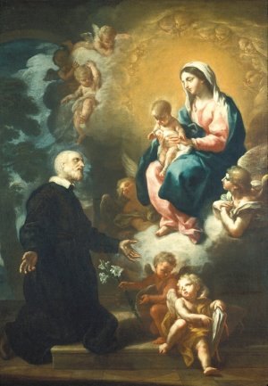 Apparition of the Virgin to Saint Philip Neri by Etienne Parrocel Oil Painting